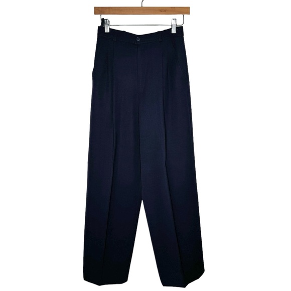 Yves Saint Laurent | Vintage Wool Pleated Wide Leg Trousers 34 - Picture 2 of 10